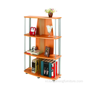 Boekenkast metalen frame houten boekenplank